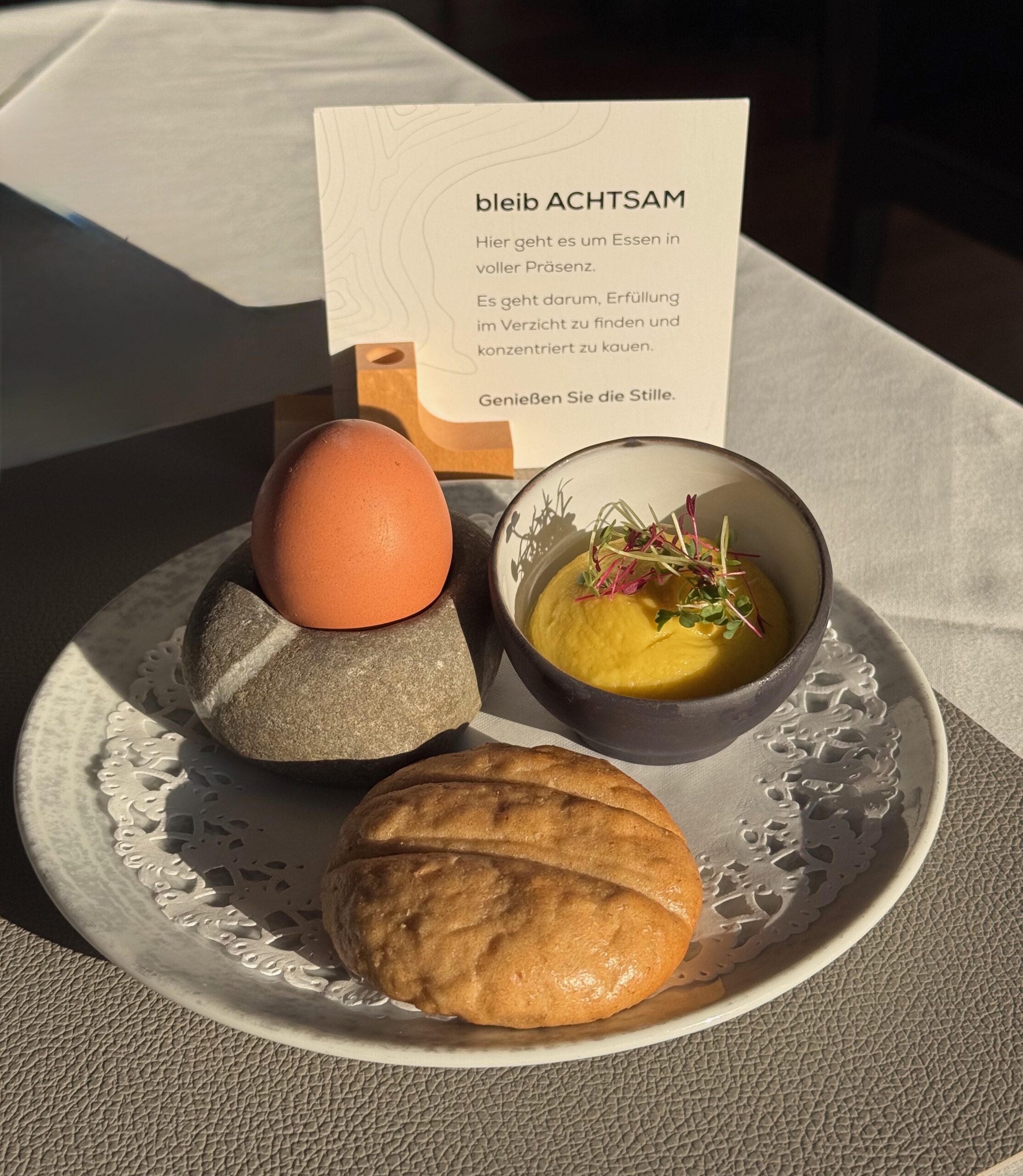 a plate of food on a table