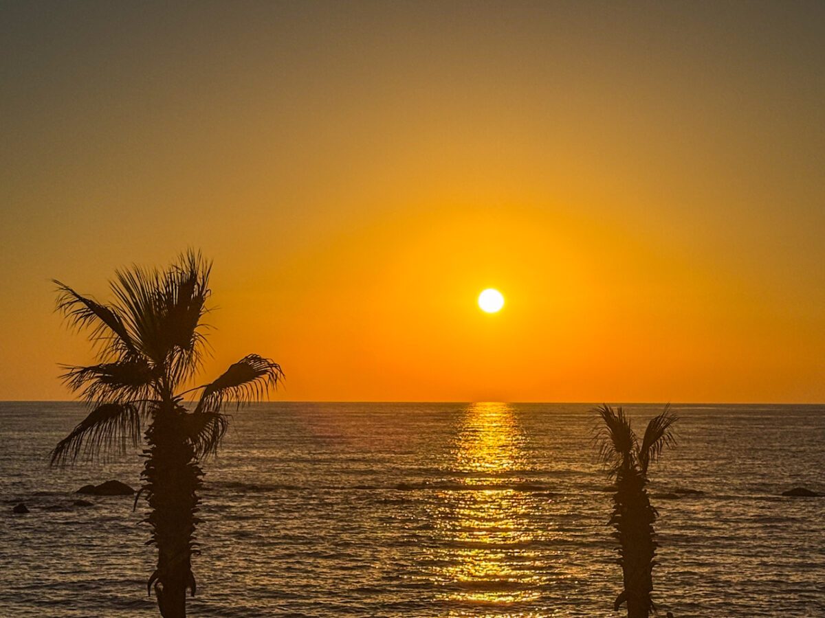 Meer im Elysium Hotel Paphos bei Sonnenuntergang