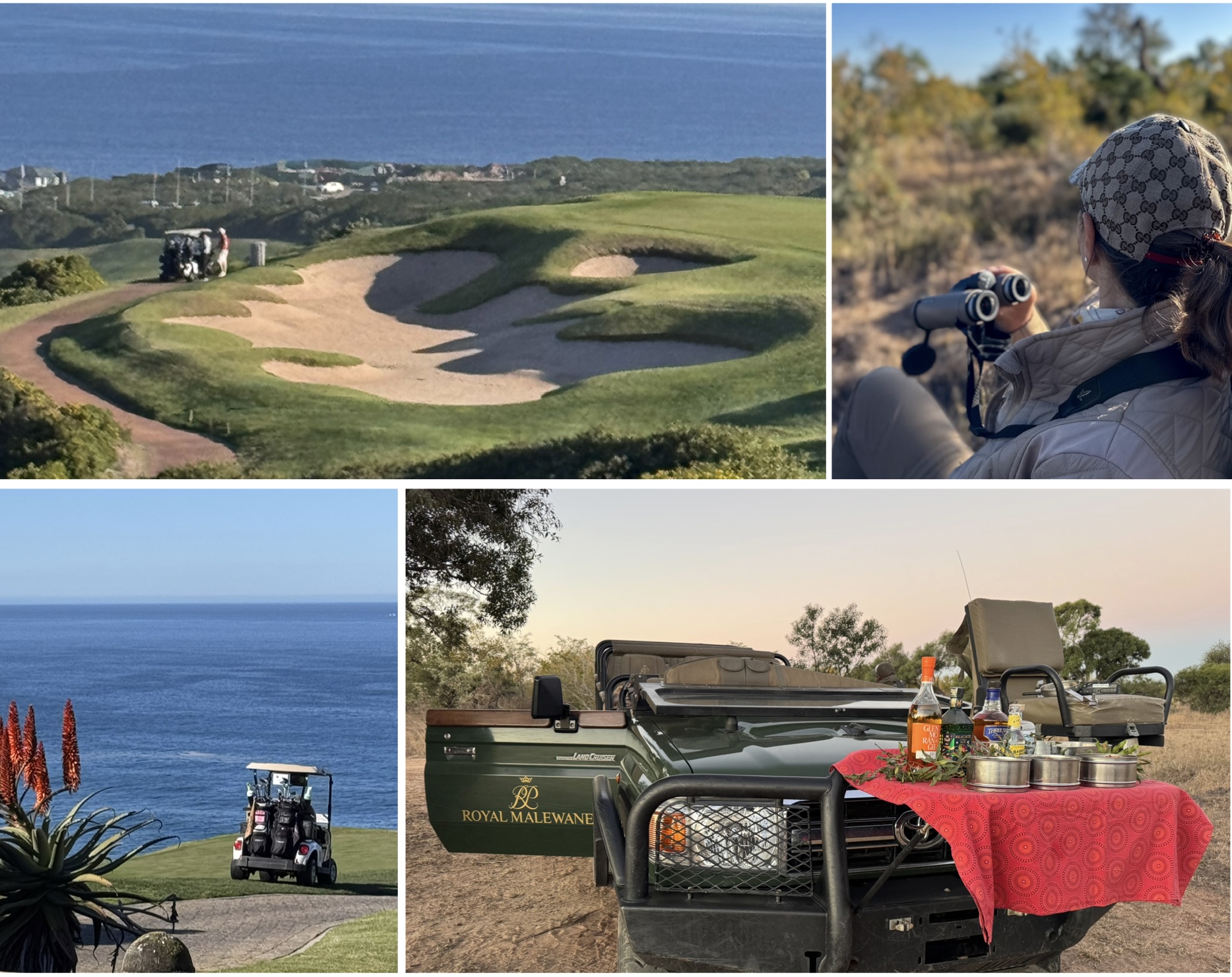 a collage of golf carts and golf carts