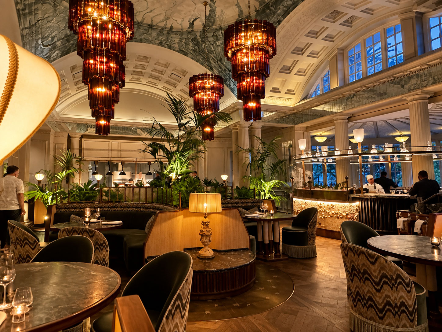 Belmond Mount Nelson Hotel Kapstadt Interior mit historischen Leuchten