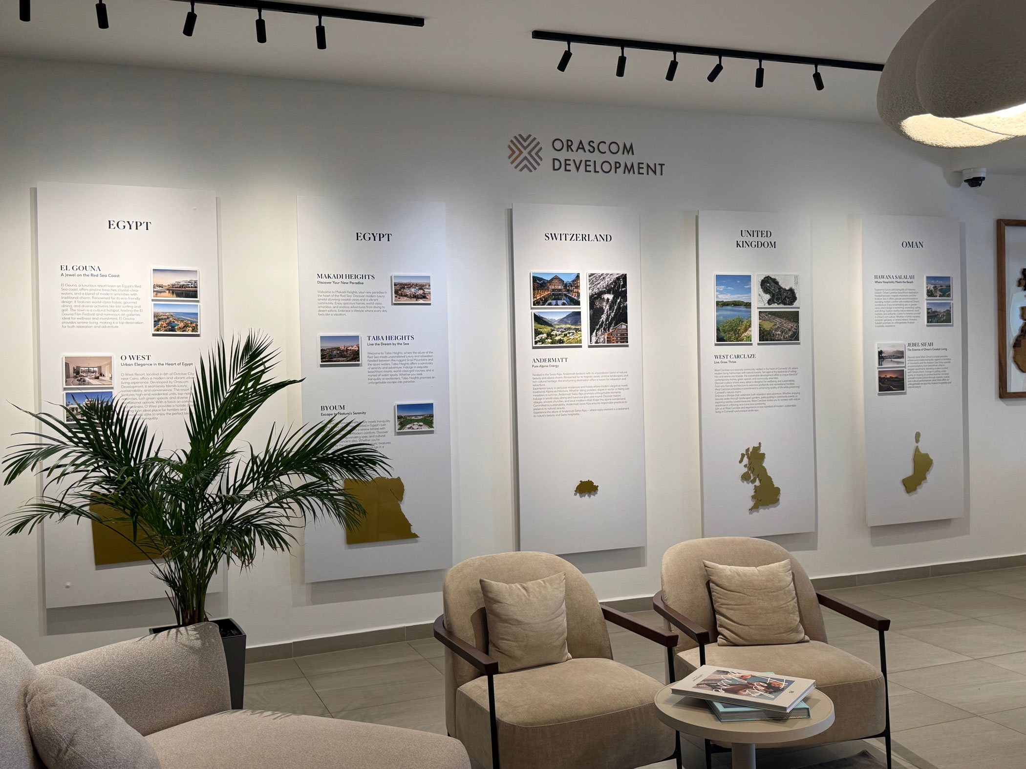Orascom Verkaufszentrum Showroom