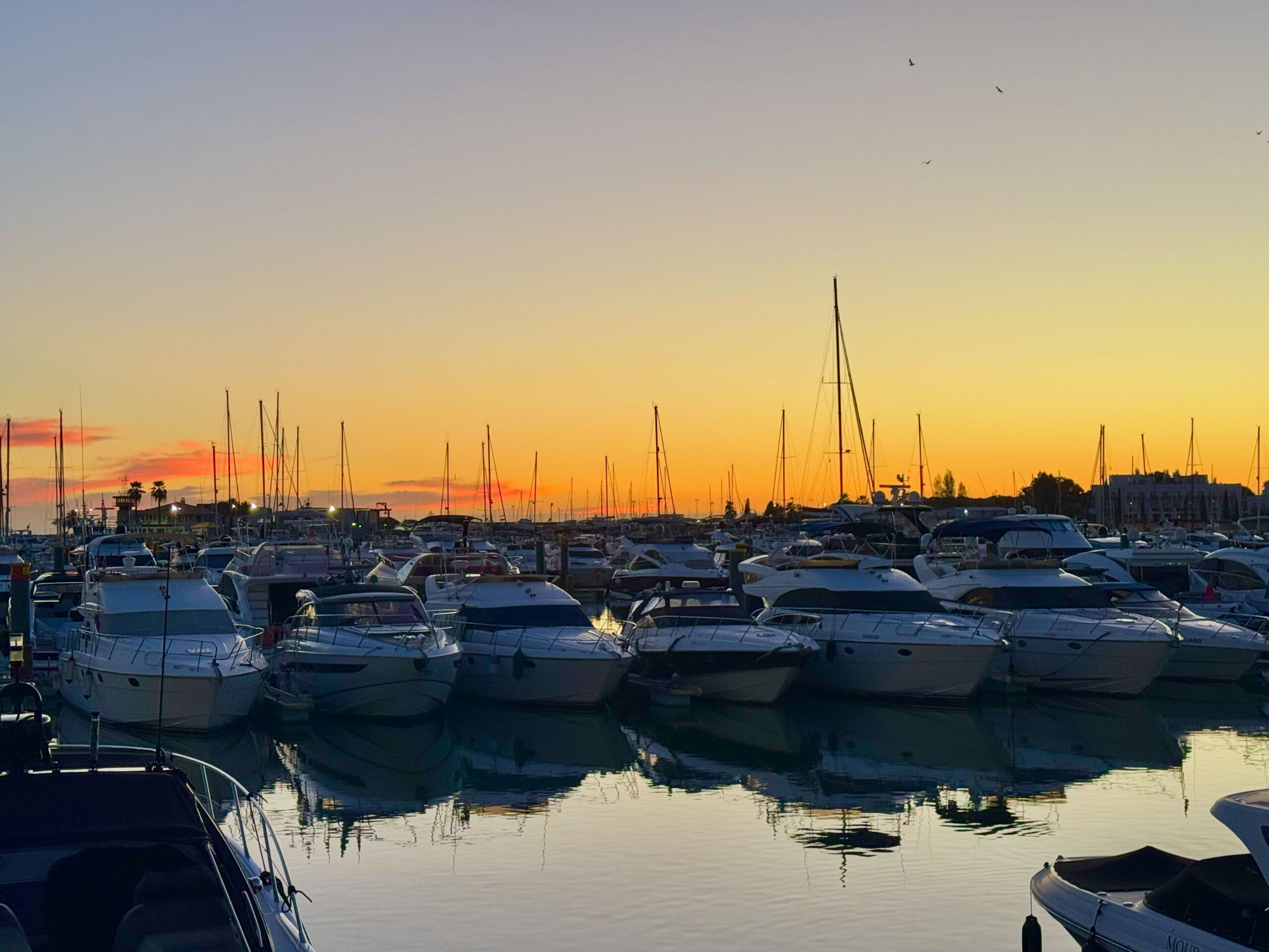 Sonnenuntergang über der Marina Vilamoura